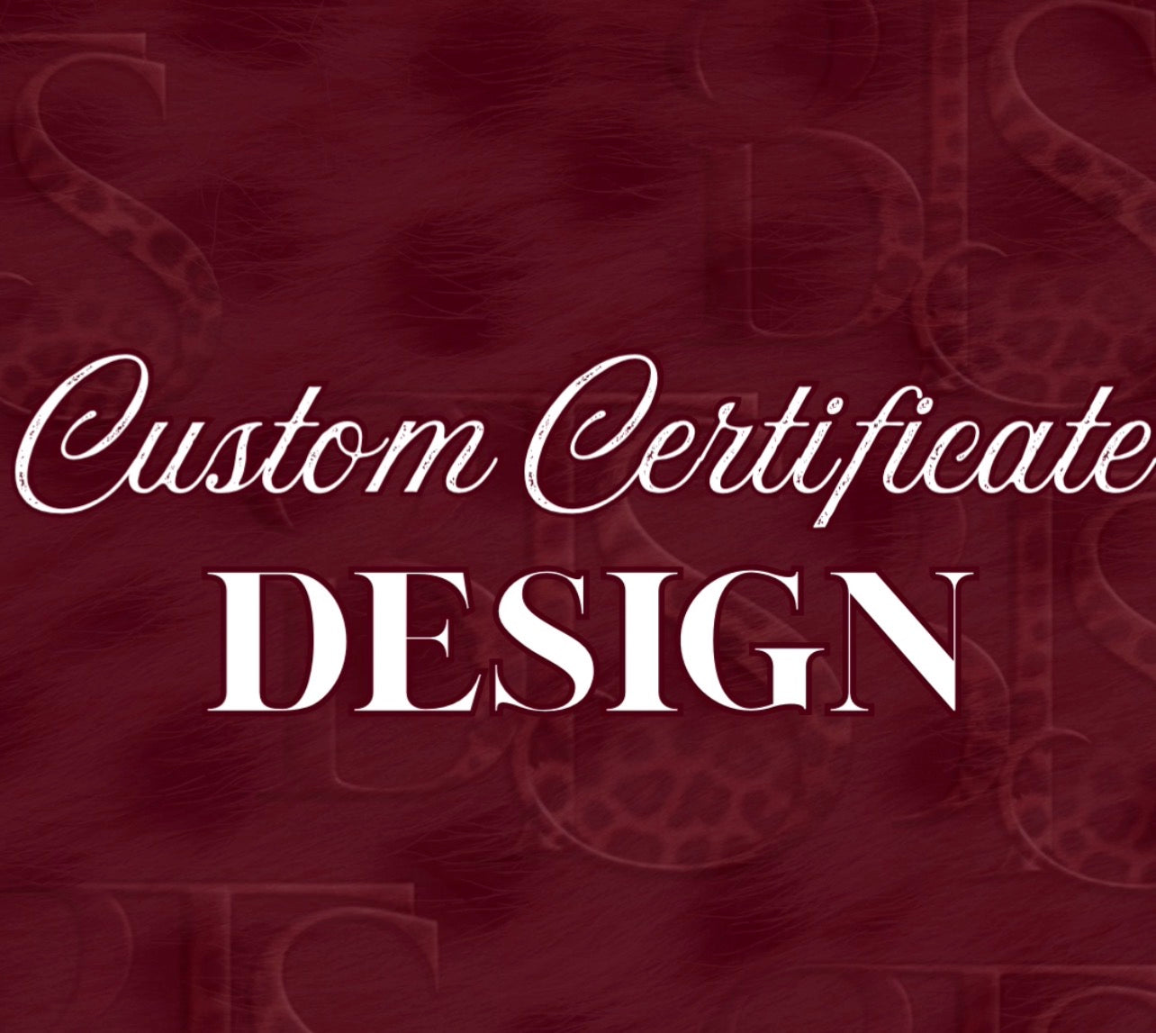 Custom Certificate Design